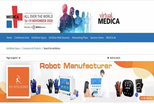 Razstava Medica Nemčija Si Yi ročni funkcionalni rehabilitacijski robot